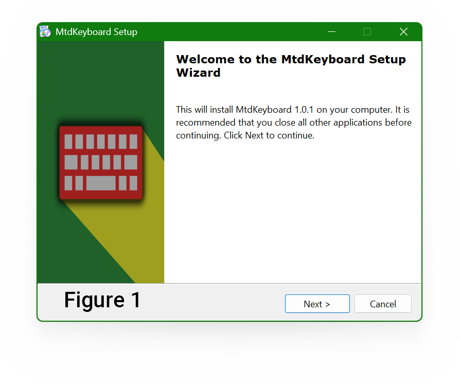 Download MtdKeyboard For Windows - INSTALLATION STEP 1